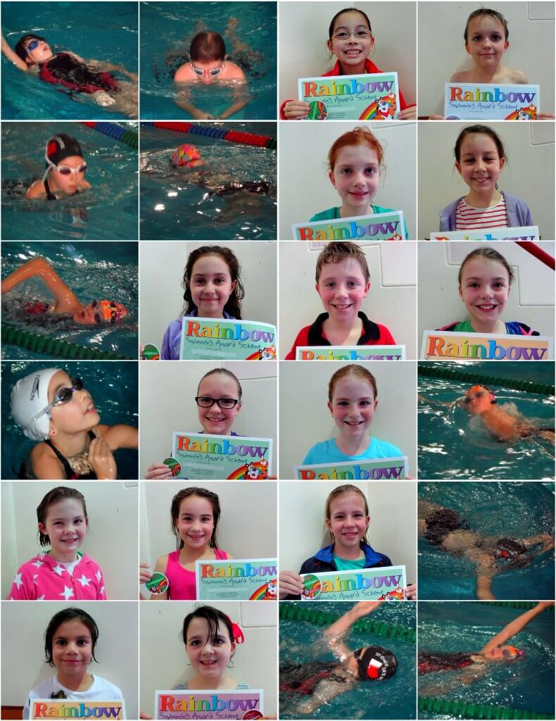 Long swim awards collage