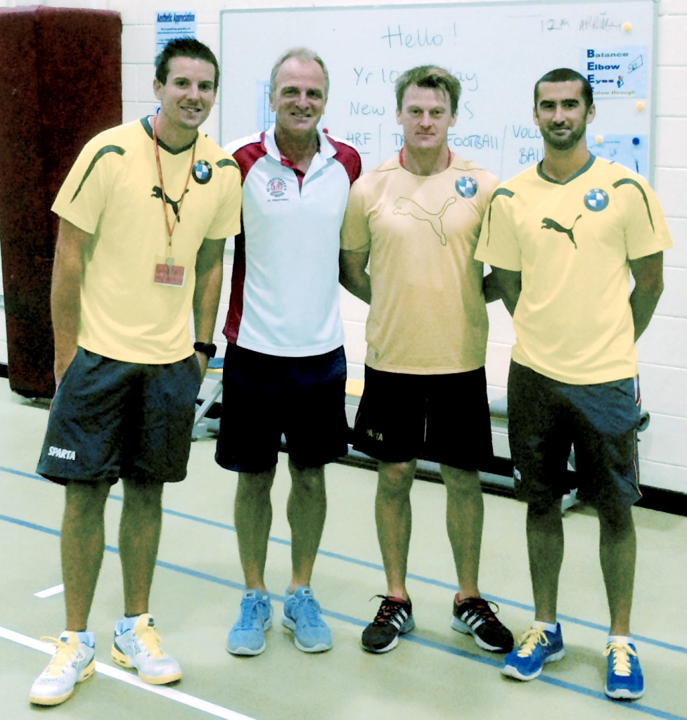 Fm Left: Simon Bourner (SPARTA Tennis Coach), Rob Subbiani (Head of PE Senior School), Gareth Holloway (SPARTA Director) and Adam Bussens (SPARTA Tennis Coach).